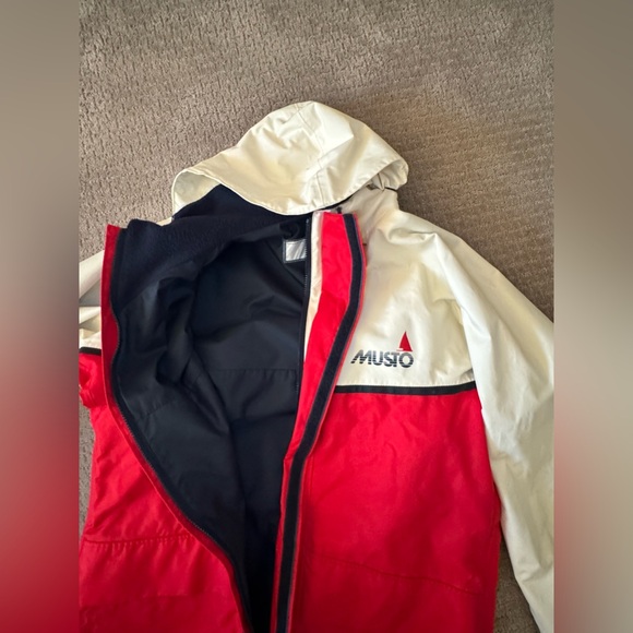 Vintage Men's Musto Sailing Suit Set With Jacket and Pants Red White Size Large - Picture 5 of 16
